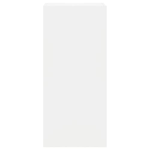 Væghængt tv-bord 40,5x30x90 cm konstrueret træ hvid