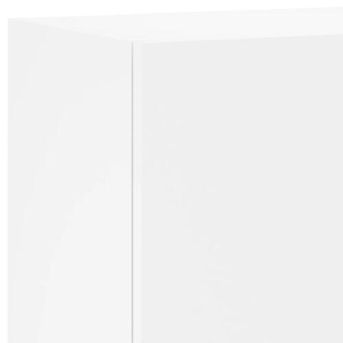 Væghængt tv-bord 40,5x30x90 cm konstrueret træ hvid