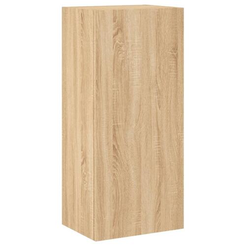 Væghængt tv-bord 40,5x30x90 cm konstrueret træ sonoma-eg