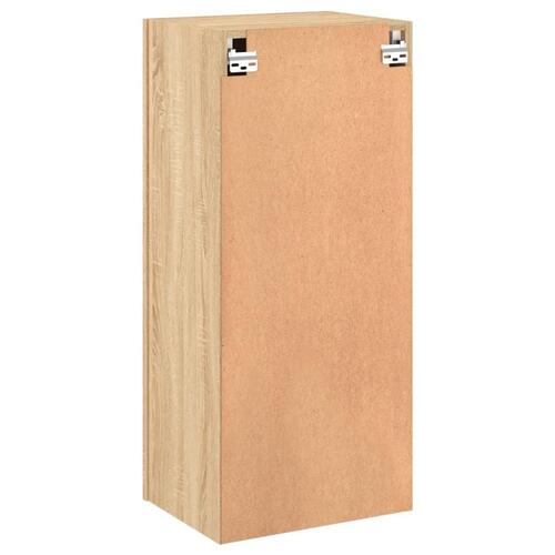 Væghængt tv-bord 40,5x30x90 cm konstrueret træ sonoma-eg