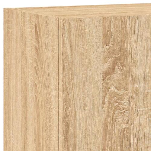 Væghængt tv-bord 40,5x30x90 cm konstrueret træ sonoma-eg