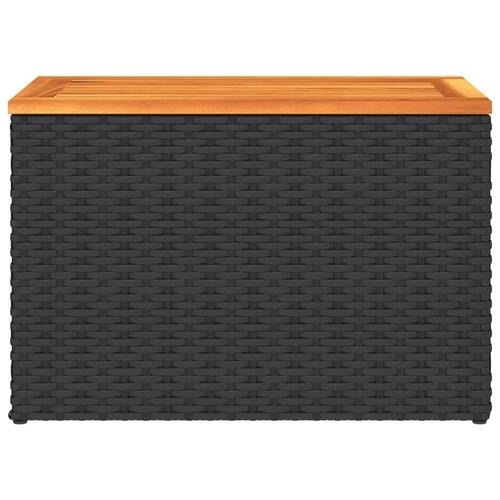 Haveborde 2 stk. 55x34x37 cm polyrattan og massivt træ sort