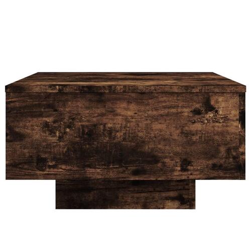Sofabord 55x55x31 cm konstrueret træ røget egetræsfarve