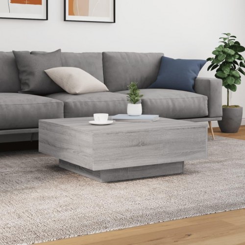 Sofabord 80 × 80 × 31 cm i konstrueret træ - grå sonoma-eg