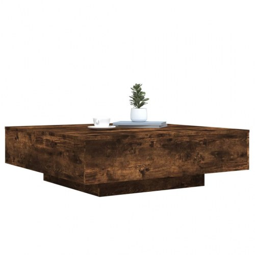 Sofabord 100 × 100 × 31 cm i konstrueret træ - røget sonoma-eg