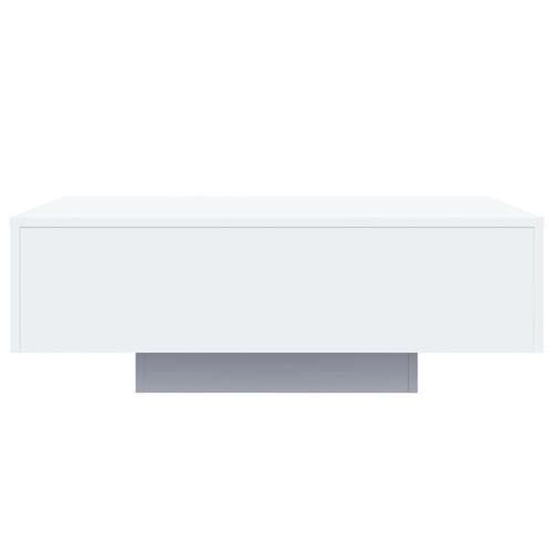 Sofabord med LED-lys 85x55x31 cm hvid