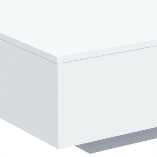 Sofabord med LED-lys 85x55x31 cm hvid