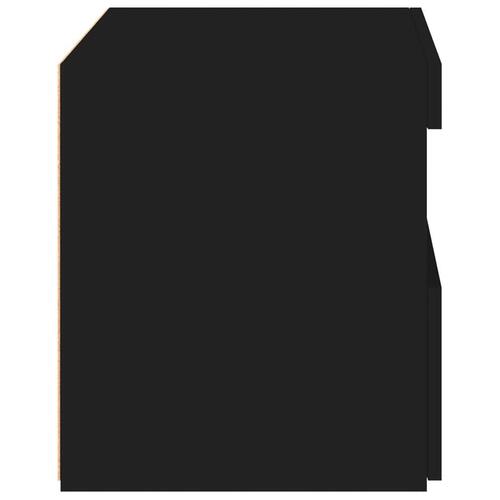 Sengeborde 2 stk. med LED-lys 50x40x45 cm sort