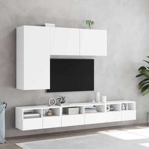 Væghængte tv-borde 2 stk. 60x30x30 cm konstrueret træ hvid