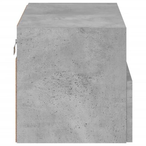Væghængt tv-bord 60x30x30 cm konstrueret træ betongrå