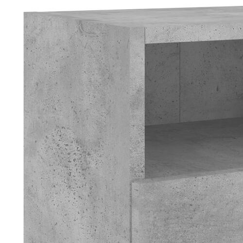 Væghængt tv-bord 60x30x30 cm konstrueret træ betongrå