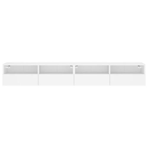 Væghængte tv-borde 2 stk. 100x30x30 cm konstrueret træ hvid