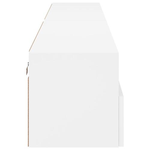 Væghængte tv-borde 2 stk. 100x30x30 cm konstrueret træ hvid