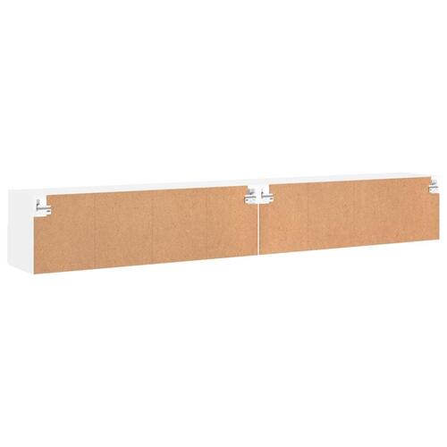 Væghængte tv-borde 2 stk. 100x30x30 cm konstrueret træ hvid
