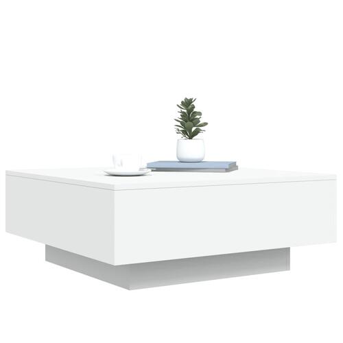Sofabord 80x80x31 cm spånplade hvid
