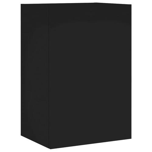 Væghængt tv-bord 40,5x30x60 cm konstrueret træ sort