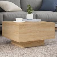 Sofabord 55x55x31 cm konstrueret træ sonoma egetræsfarve