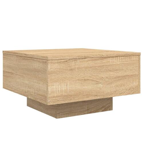 Sofabord 55x55x31 cm konstrueret træ sonoma egetræsfarve