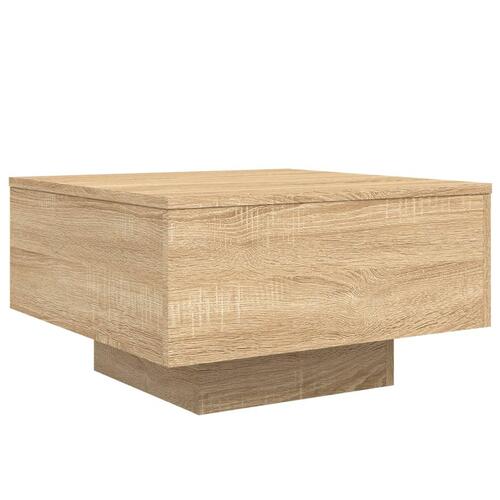 Sofabord 55x55x31 cm konstrueret træ sonoma egetræsfarve