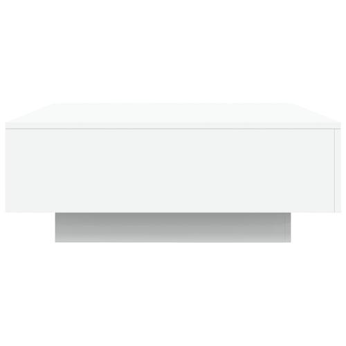 Sofabord med LED-lys 80x80x31 cm hvid