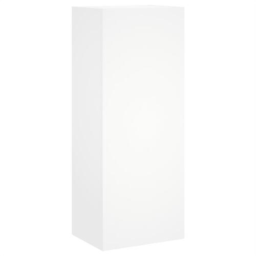 Væghængt tv-bord 40,5x30x102 cm konstrueret træ hvid