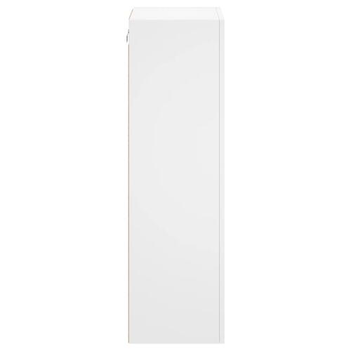 Væghængt tv-bord 40,5x30x102 cm konstrueret træ hvid