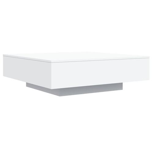 Sofabord 100x100x31 cm konstrueret træ hvid