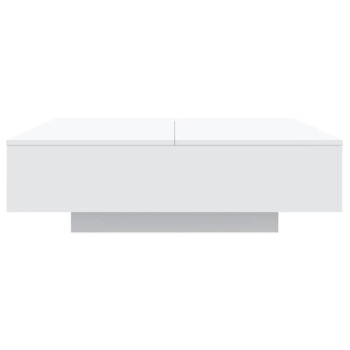 Sofabord 100x100x31 cm konstrueret træ hvid