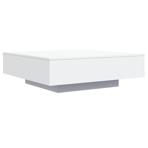 Sofabord 100x100x31 cm konstrueret træ hvid