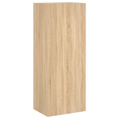 Væghængt tv-bord 40,5x30x102 cm konstrueret træ sonoma-eg