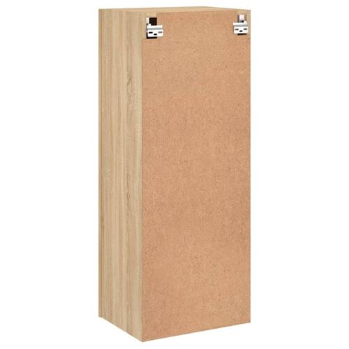Væghængt tv-bord 40,5x30x102 cm konstrueret træ sonoma-eg