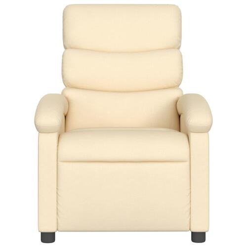 Eldrevet massagestol stof cremefarvet