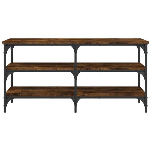 Skobænk 100x38,5x49 cm konstrueret træ røget egetræsfarve