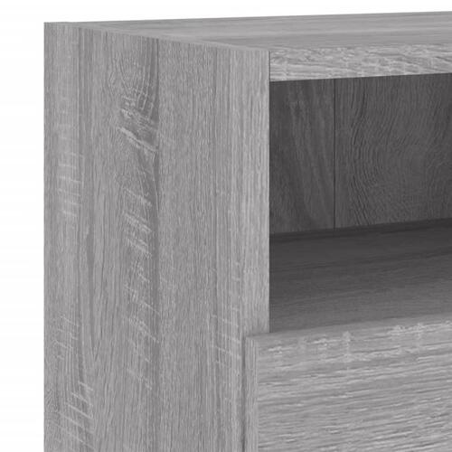 Tv-borde til væg 2 stk. 60x30x30 cm konstrueret træ grå sonoma