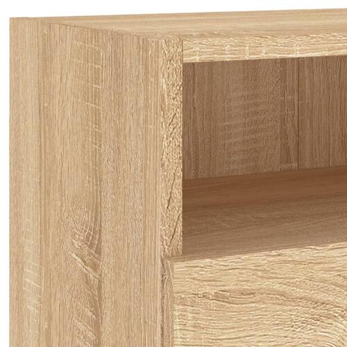 Væghængte tv-borde 2 stk. 80x30x30 cm konstrueret træ sonoma-eg