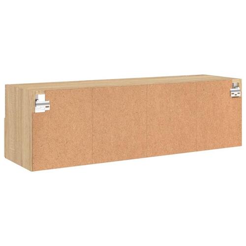 Væghængt tv-bord 100x30x30 cm konstrueret træ sonoma-eg
