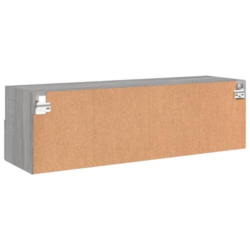 Væghængt tv-bord 100x30x30 cm konstrueret træ grå sonoma-eg