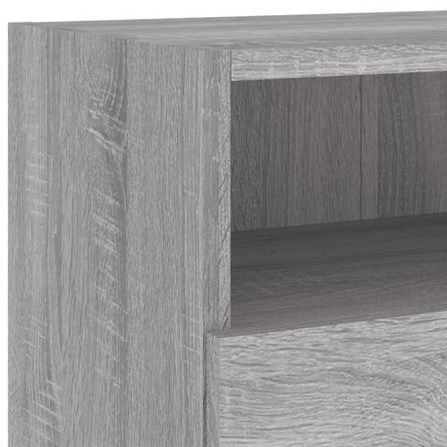 Væghængt tv-bord 100x30x30 cm konstrueret træ grå sonoma-eg