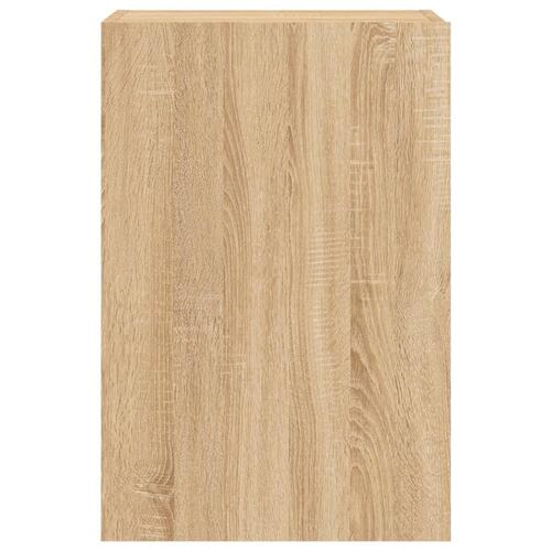 Væghængt tv-bord 2 stk. 40,5x30x60 cm konstrueret træ sonoma-eg