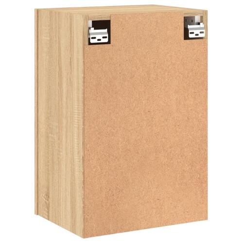 Væghængt tv-bord 2 stk. 40,5x30x60 cm konstrueret træ sonoma-eg