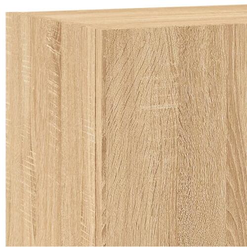 Væghængt tv-bord 2 stk. 40,5x30x60 cm konstrueret træ sonoma-eg