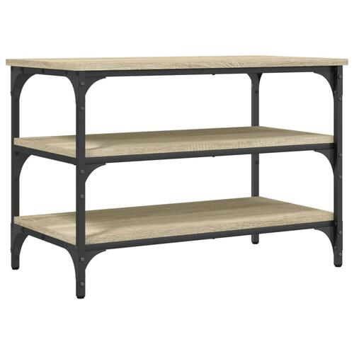 Skobænk 70x38,5x49 cm konstrueret træ sonoma-eg