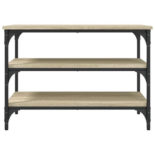 Skobænk 70x38,5x49 cm konstrueret træ sonoma-eg