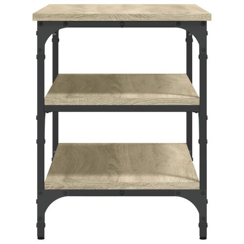 Skobænk 70x38,5x49 cm konstrueret træ sonoma-eg