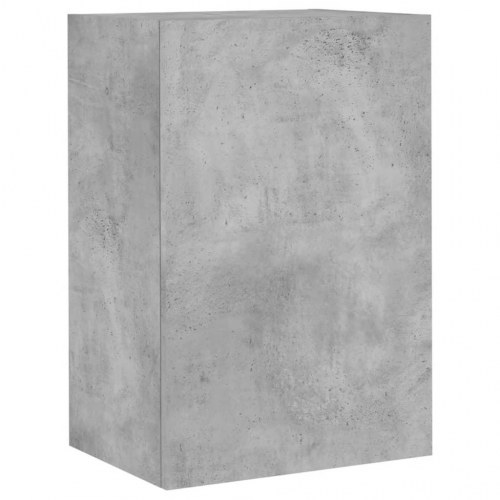 Væghængt tv-bord 2 stk. 40,5x30x60 cm konstrueret træ betongrå