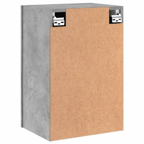 Væghængt tv-bord 2 stk. 40,5x30x60 cm konstrueret træ betongrå
