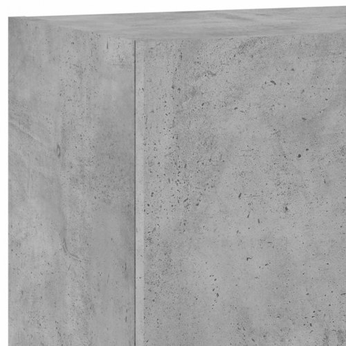 Væghængt tv-bord 2 stk. 40,5x30x60 cm konstrueret træ betongrå