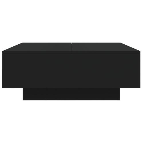 Sofabord 80x80x31 cm konstrueret træ sort
