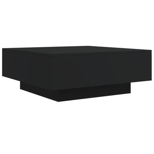 Sofabord 80x80x31 cm konstrueret træ sort