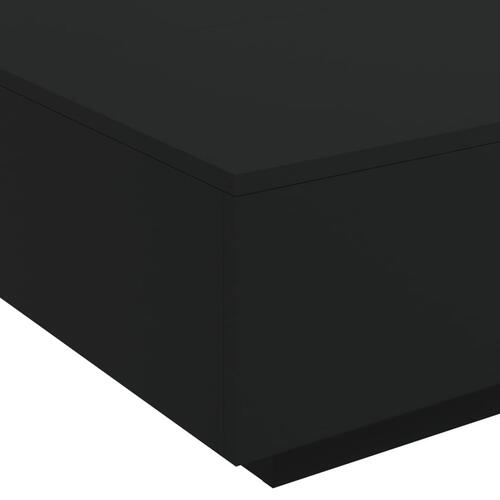 Sofabord 80x80x31 cm konstrueret træ sort